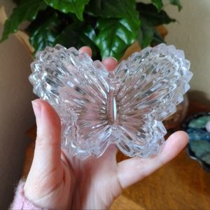 Crystal Glass Butterfly Dish